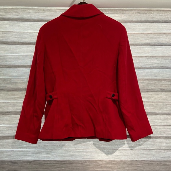 NWOT JL Colebrook Jacket Women's Red Fleece Zip Up 90s size 8 - Picture 3 of 7